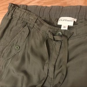 DKNY 100% Silk Cargo Pants